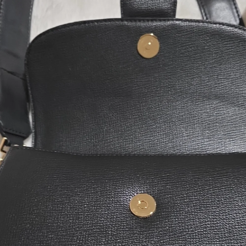 Ted Baker Black Crossbody‎ Bag with Gold Accents